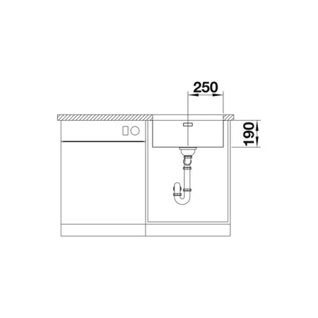 Zlew jednokomorowy BLANCO ANDANO 500-U stal polerowana - 522967