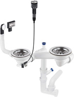 Syfon do zlewozmywaka granitowego 1.5- i 2-komorowego - Space-Saver ZXY_9983 - Deante