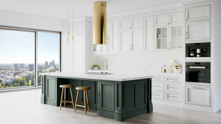 Okap kuchenny wyspowy GLOBALO CYLINDRO ISOLA 39.7 LIGHT GOLD MAT