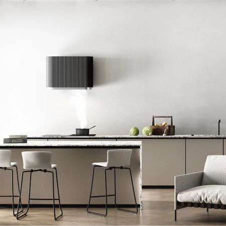 Okap kuchenny przyścienny CIARKO Design Mono 80cm Black - CDP8001B