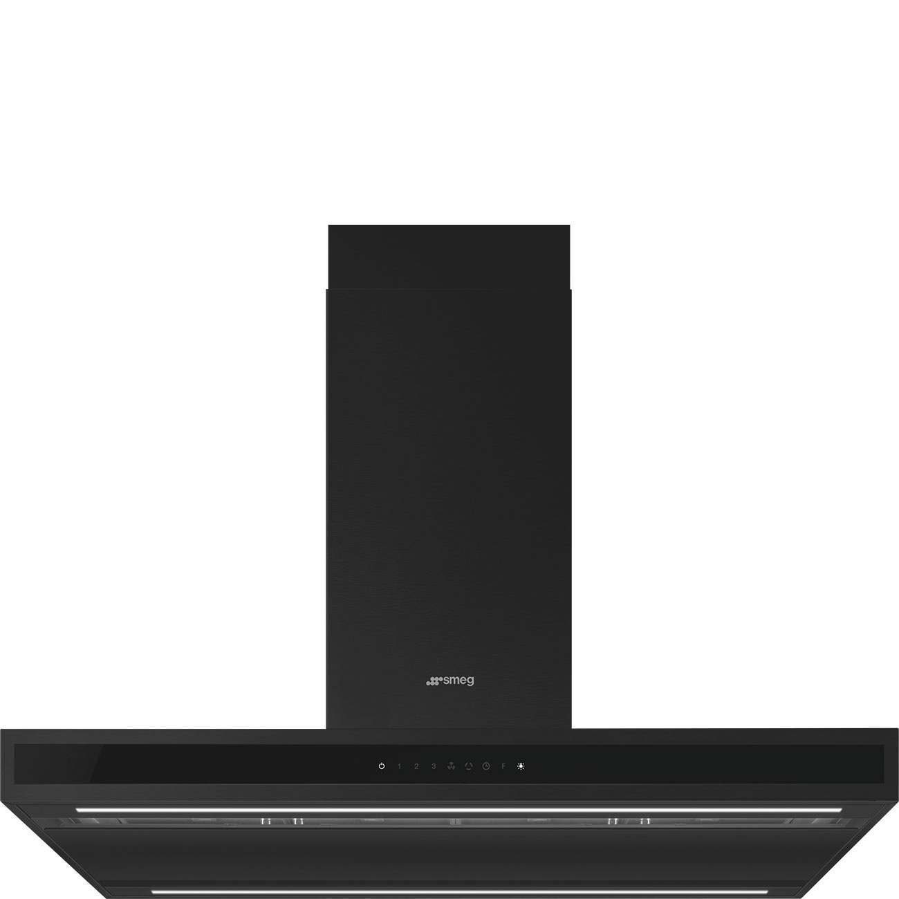 Okap wyspowy, 90 cm, czarny mat KLTI9L4MB - Smeg