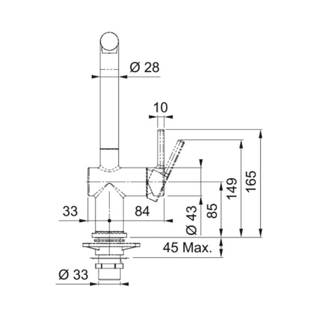 Bateria podokienna z wyciąganą wylewką FRANKE Active L window pull-out spray - 115.0653.391