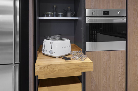 Toster, cztery kromki, biały TSF03WHEU - Smeg