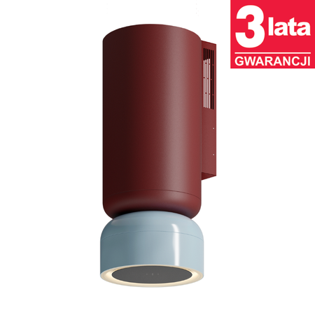 Okap kuchenny przyścienny CIARKO Design Icon Burgundy Satin/Baby Blue Gloss CDP3804BUS/BBG