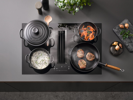 Płyta indukcyjna ze zintegrowanym okapem MIELE KMDA 7676 FL-A BlackPerfection 12438920