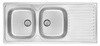 Zlewozmywak stalowy 2-komorowy z ociekaczem ZEU_3210 - Deante