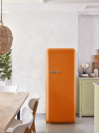 Lodówka chłodziarko zamrażarka SMEG Retro pomarańczowy FAB28ROR6