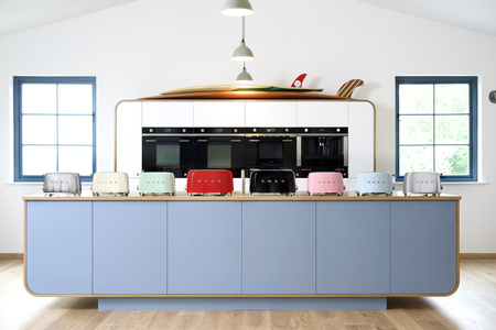 Toster, cztery kromki, czarny TSF02BLEU - Smeg