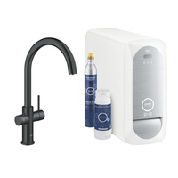 Bateria kuchenna GROHE Blue Home Velvet Black woda gazowana - 31455KS1