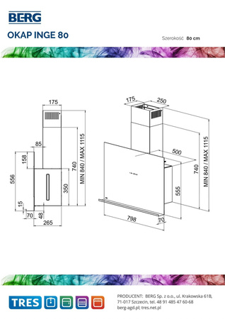 BERG OKAP INGE 80 CZARNY _ INGOPPLDBK8001 INGE80
