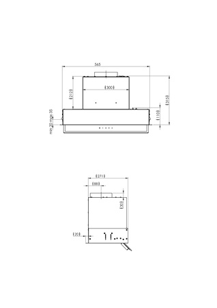 Okap kuchenny podszafkowy GLOBALO FENERIS 60.1 WHITE