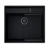 Zlew kuchenny GLOBALO SILVANO 60.1 BLACK/BL MAT