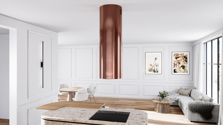 Okap kuchenny wyspowy GLOBALO LOBELIO ISOLA 39.1 WINE COPPER