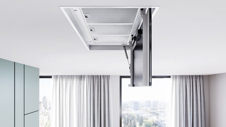 Okap sufitowy GLOBALO NOVELTI 100.1 WHITE + turbina TW 3.1