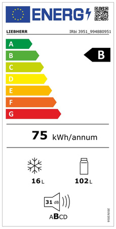 Zintegrowana chłodziarka z systemem EasyFresh LIEBHERR IRbi 3951 prime