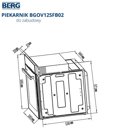 Piekarnik XBERG BGOV12SFB02 CZARNY