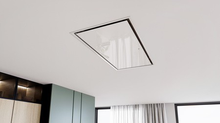 Okap sufitowy GLOBALO NOVELTI 100.1 WHITE + turbina TZ 1.1