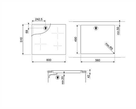 Płyta kuchenna SE263TD1 - Smeg