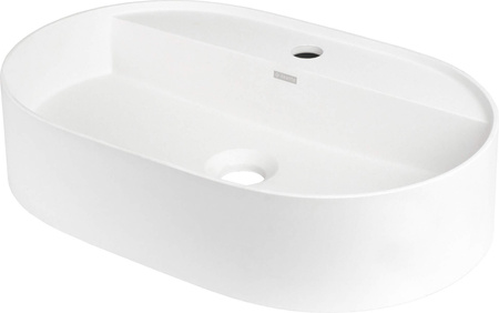 Umywalka granitowa nablatowa z miejscem na baterię - owalna CQS_AU6B - Deante