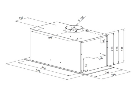 Okap kuchenny podszafkowy GLOBALO HADARIO 60.2 INOX