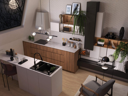 Zlewozmywak granitowy magnetyczny 1.5-komorowy ZRM_S503 - Deante