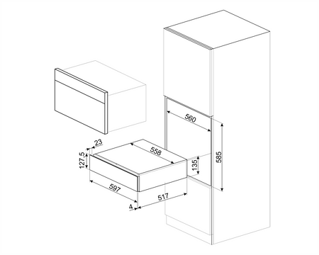 Szuflada sommelierska, Linea, NG CPS115G - Smeg