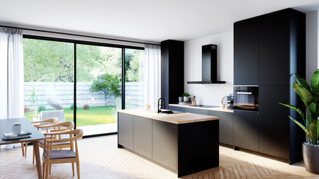 Okap kuchenny przyścienny GLOBALO VERTA 90.3 H2H BLACK