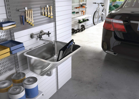 Zlewozmywak gospodarczy 1-komorowy - wpuszczany lub mocowany do ściany ZYK_010A - Deante