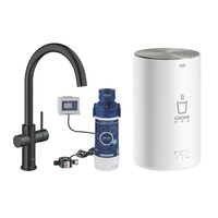 GROHE BATERIA RED DUO WYLEWKA I BOJLER W ROZM. M AKSAMITNA CZERŃ. 30083KS1