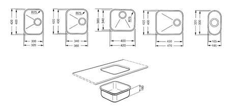 Zlewozmywak ze stali nierdzewnej UM34 - Smeg
