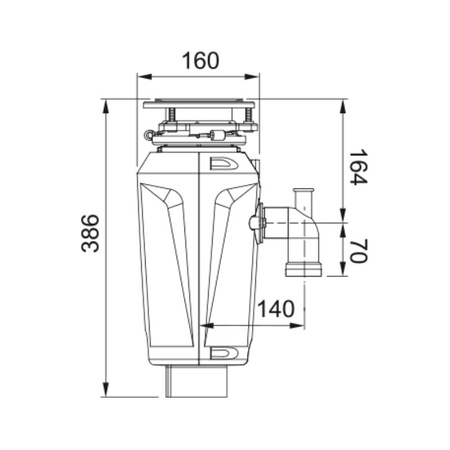 Elektryczny młynek do odpadów FRANKE Elite Slimline Slim 125 - 134.0715.094