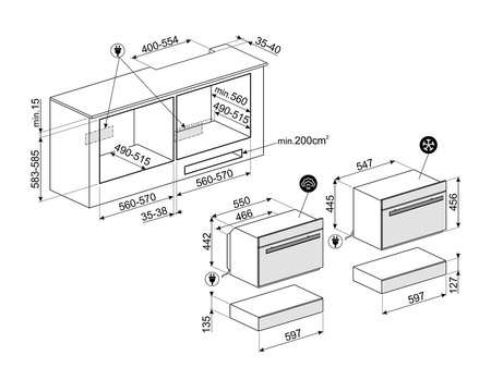 Szuflada do pakowania próżniowego, DSN CPV615NR - Smeg