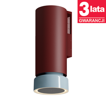 Okap kuchenny przyścienny CIARKO Design Fluo Burgundy Satin/Baby Blue Gloss CDP3805BUS/BBG