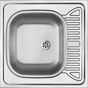 Zlewozmywak stalowy 1-komorowy z ociekaczem - nakładany ZE6_0140 - Deante