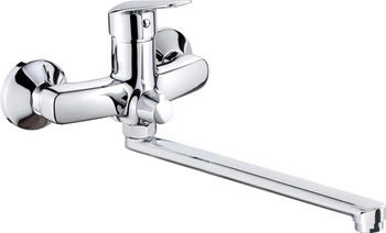 Bateria umywalkowa ścienna z wydłużoną wylewką - podłączenie na wąż BMO_056M - Deante