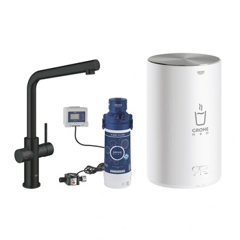 GROHE BATERIA RED DUO WYLEWKA I BOJLER W ROZM. M AKSAMITNA CZERŃ. 30327KS1