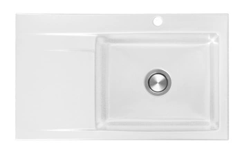 Zlew kuchenny BERG CERAMICZNY GRAZIA BRZ22C11P 1.0 OC 860x510 CZYSTA BIEL CERAMIKA PRAWA KOMORA