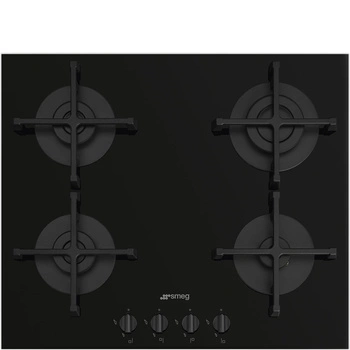 Płyta gazowa, 60 cm, Selezione, czarny PV264B - Smeg