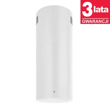 Okap kuchenny wyspowy CIARKO Design Tubus W biały CDW3801B