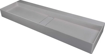 Umywalka granitowa nablatowa - z maskownicą CQB_SU2S - Deante