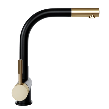 Bateria kuchenna GLOBALO LOBIO BLACK/LIGHT GOLD MAT RING 1.1