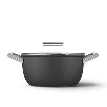 Garnek o średnicy 24cm czarny SMEG CSF2412BLM