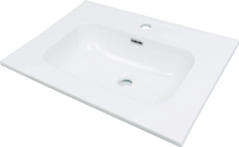 Umywalka ceramiczna wpuszczana z miejscem na baterię - 60 cm CTU_6U6W - Deante