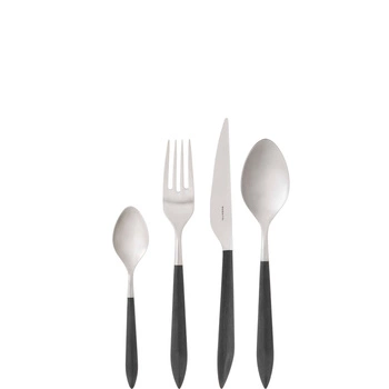 Bugatti ARES czarny zestaw obiadowy 24 cz. w opakowaniu ASBN-004S50