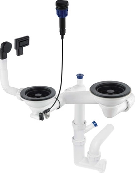 Syfon do zlewozmywaka granitowego 1.5- i 2-komorowego - Space-Saver ZXY_N973 - Deante