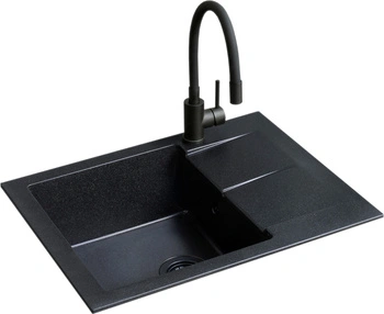 BERG ZESTAW BLACK ZLEWOZMYWAK ZHB1411A 1,0 MOC 590X500 ONYX + BATERIA FLEX ZZH1411ABFBK
