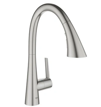 Bateria kuchenna GROHE ZEDRA C-SPOUT TRIPLE SPRAY stal nierdzewna 32294DC2