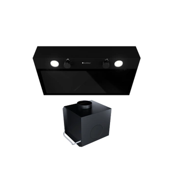Okap kuchenny podszafkowy GLOBALO FLUXIME 60.1 BLACK + turbina TW 1.2