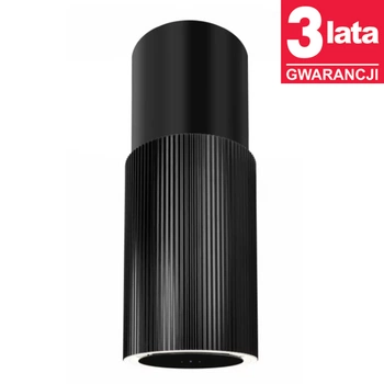 Okap kuchenny wyspowy CIARKO Design Monogram W Black wyciąg czarny - CDW3802C