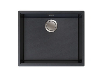 Zlew kuchenny BERG  LINEA BRNL14L 1,0 OC 565x470 ONYX (DESKA W KOMPLECIE)
